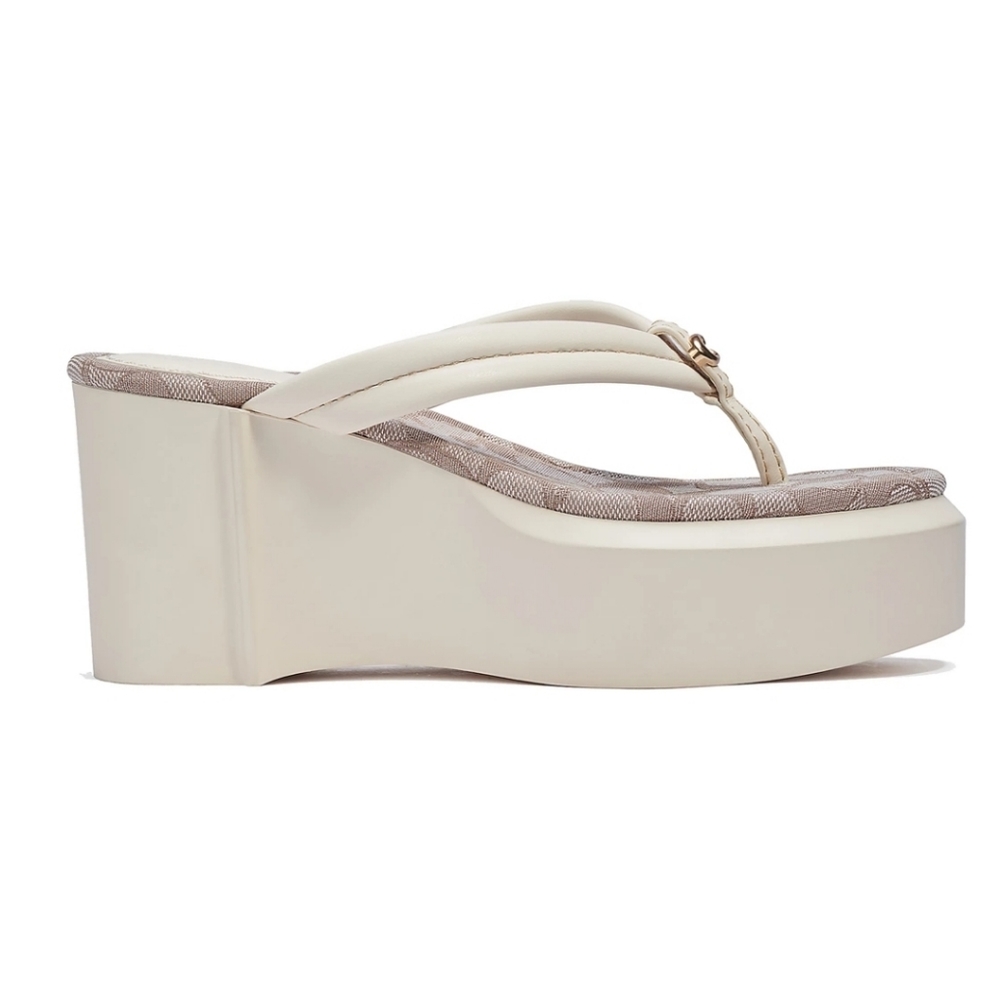 COACH Womens Franki Leathers Platform Flip Flops. - Picture 12 of 16